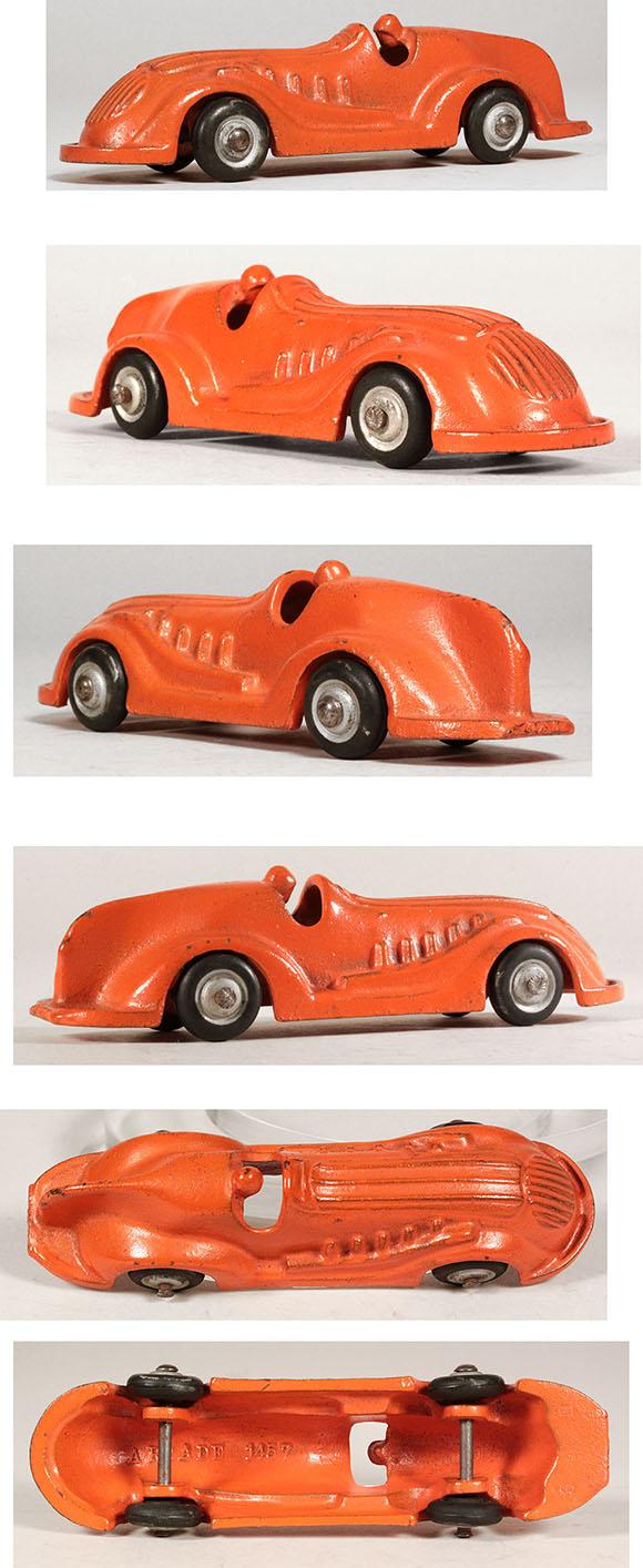 1937 Arcade, No.1457 Cast Iron Orange Racer